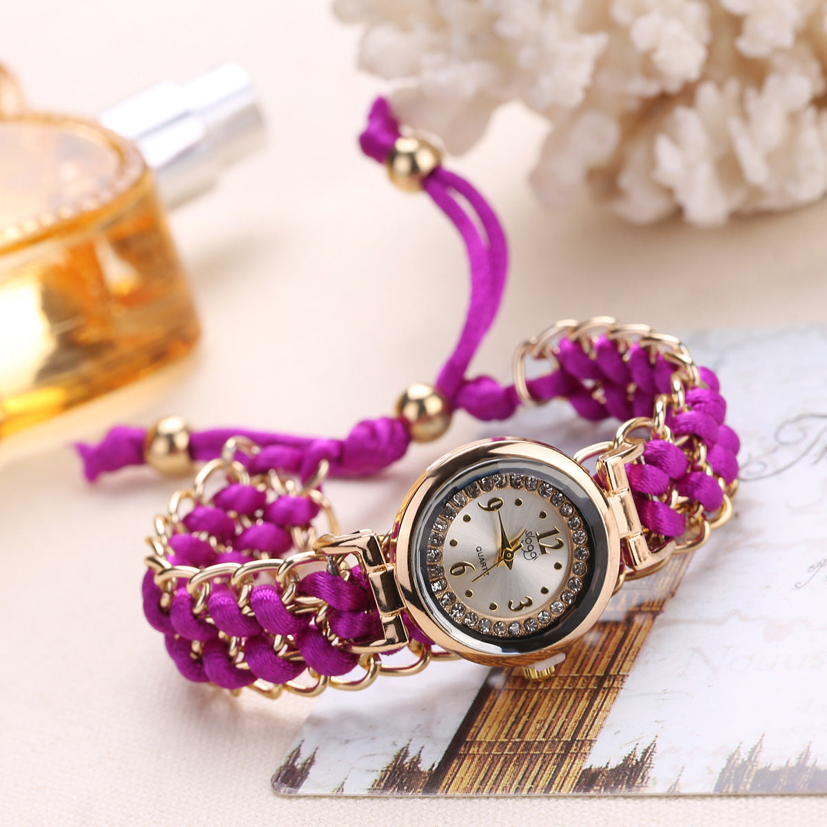 Adjustable Rope Chain Wrist Watch