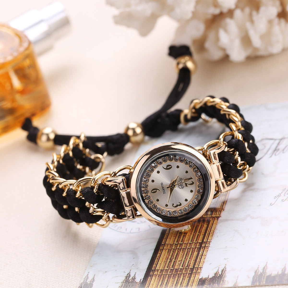 Adjustable Rope Chain Wrist Watch