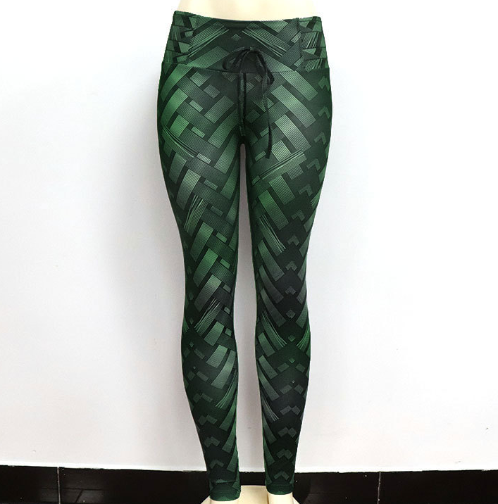 High Waist Armor Weave Print Leggings