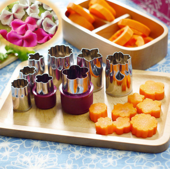 8 pcs stainless steel vegetable and fruit cutter