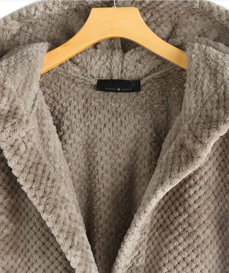 Hooded Double-Sided Velvet Cozy Coat