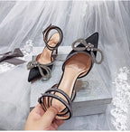 Luxoire Elegant Knot Glitter Butterfly Heel