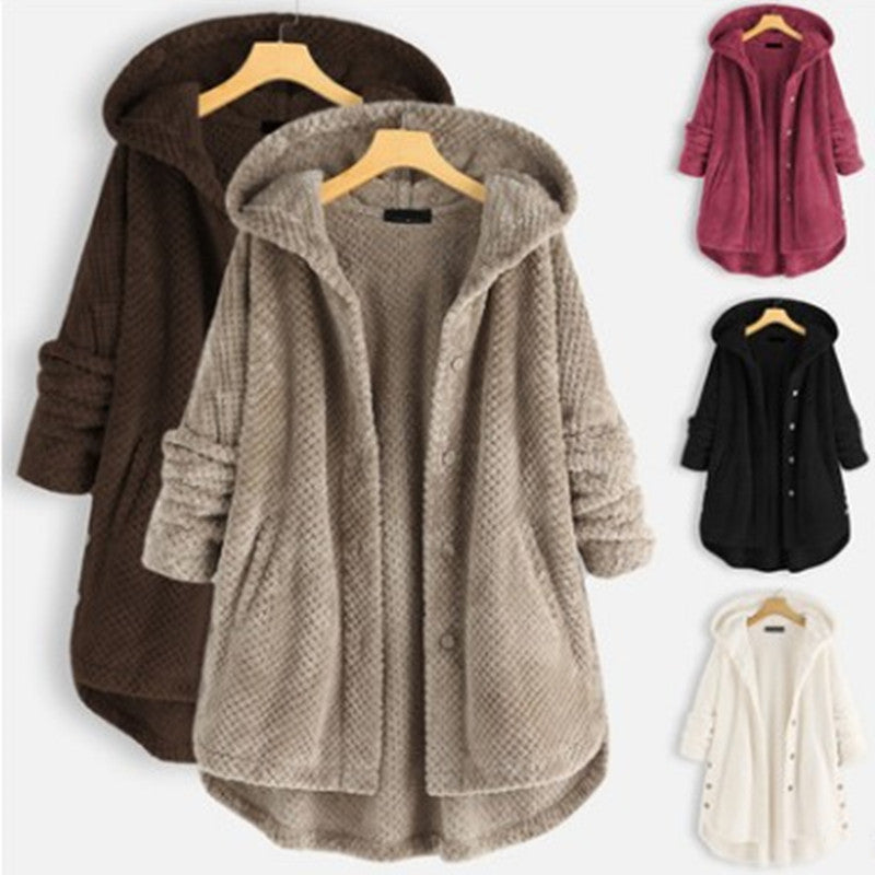 Hooded Double-Sided Velvet Cozy Coat