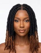 Nadia Short Locs Wig – 360 Full Lace | 12 Inch