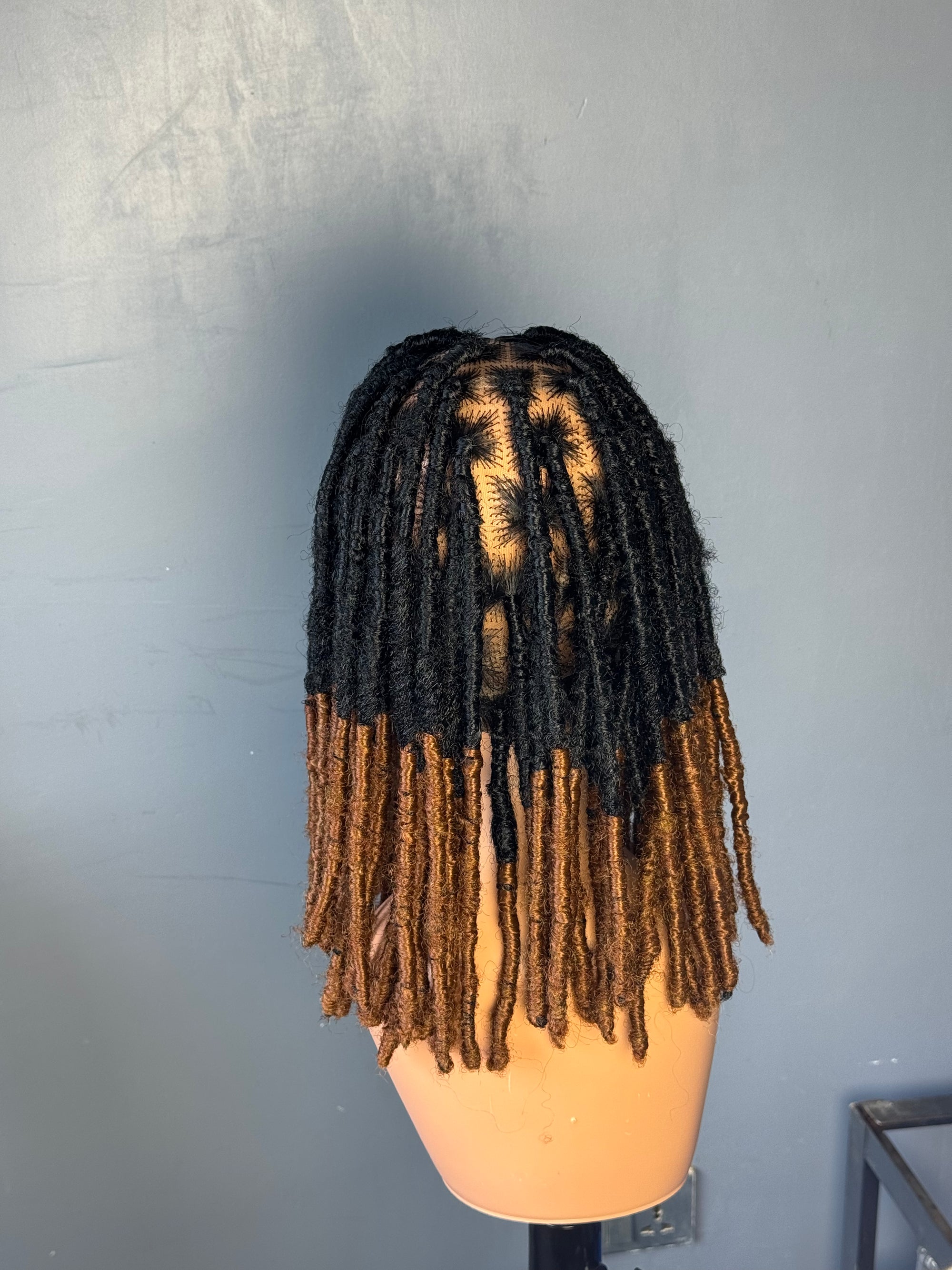 Nadia Short Locs Wig – 360 Full Lace | 12 Inch