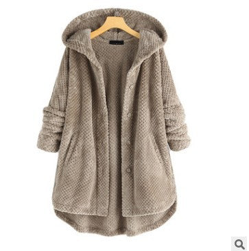 Hooded Double-Sided Velvet Cozy Coat