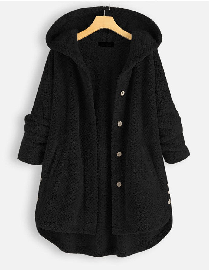 Hooded Double-Sided Velvet Cozy Coat