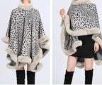 Lux Animal Print Fur Shawl