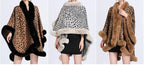 Lux Animal Print Fur Shawl
