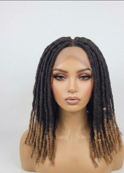 Midnight Honey Faux Locs Wig