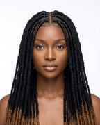 Nadia Locs Wig- Soft Faux Locs with Ombre Tips |28 Inches| 360 Lace| Handcrafted