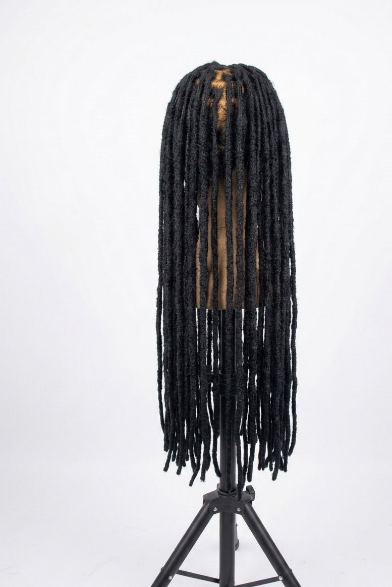 Nadia Locs Wig- Soft Faux Locs with Ombre Tips |28 Inches| 360 Lace| Handcrafted