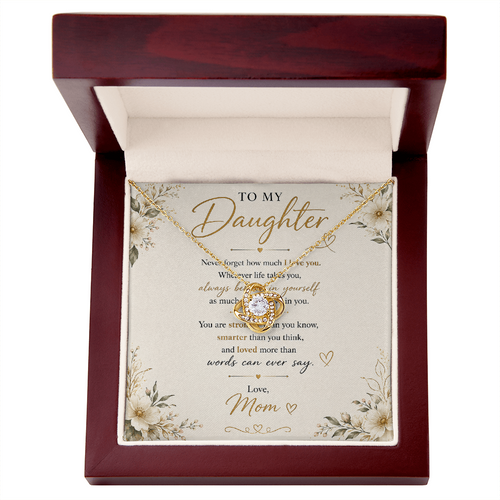 Daughter Forever Loved Elegant Necklace Gift