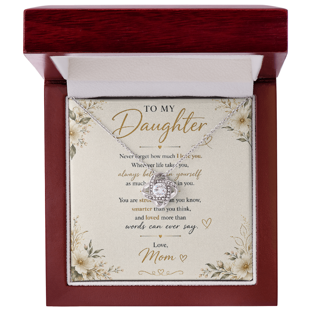 Daughter Forever Loved Elegant Necklace Gift