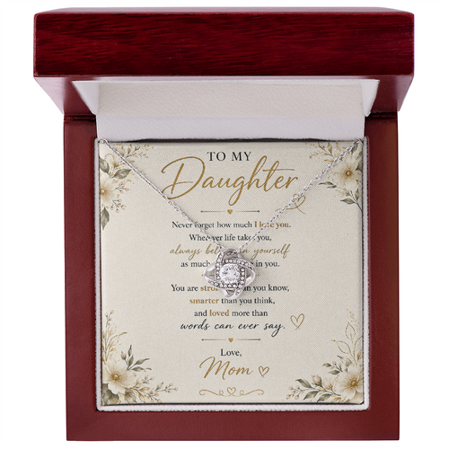Daughter Forever Loved Elegant Necklace Gift