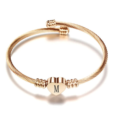 Phenomenal Heart Alphabetic Bracelet