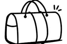 Large Capacity Travel Bag with Scarf and Wallet