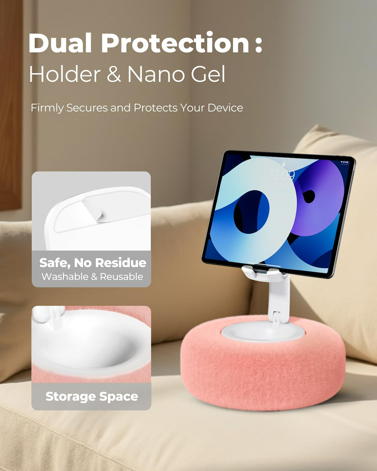 Luxoire Plush Pillow Phone Holder