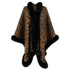 Lux Animal Print Fur Shawl