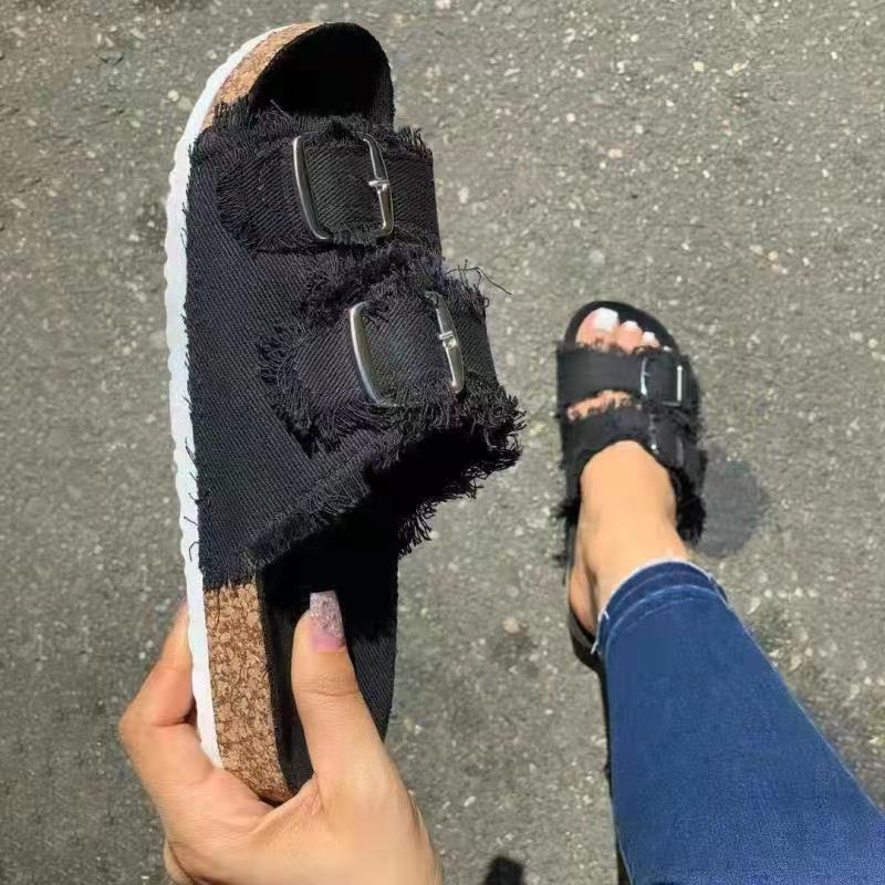 Double Buckle Lounge Slippers