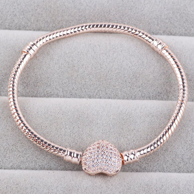 zircon snake bone bracelet