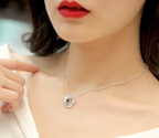 925 Sterling 100 languages I love you heart-shaped Necklace