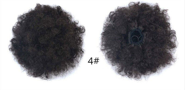 kinky hair bun