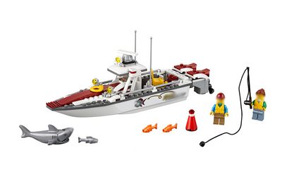 Shark and the Fishing Boat Model Toy
