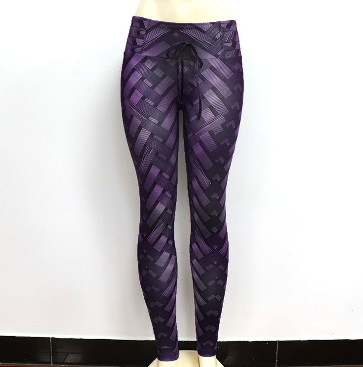 High Waist Armor Weave Print Leggings