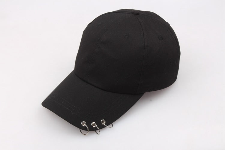 three ring pin baseball cap