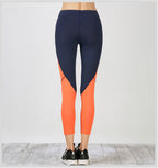 Contrast stitching yoga leggings