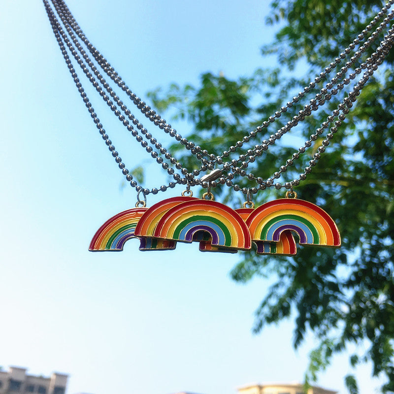 Rainbow chain necklace