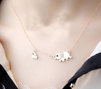 Cute Elephant Crystal Chain Necklace