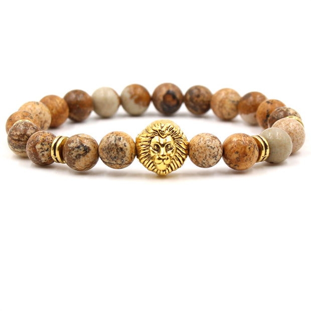 Golden lion matte bracelet