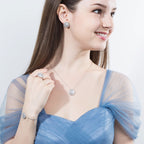 Round ladder zircon bracelet