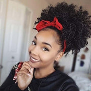 kinky hair bun