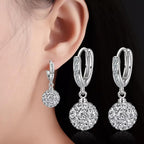 Zircon Diamond Ball Earrings