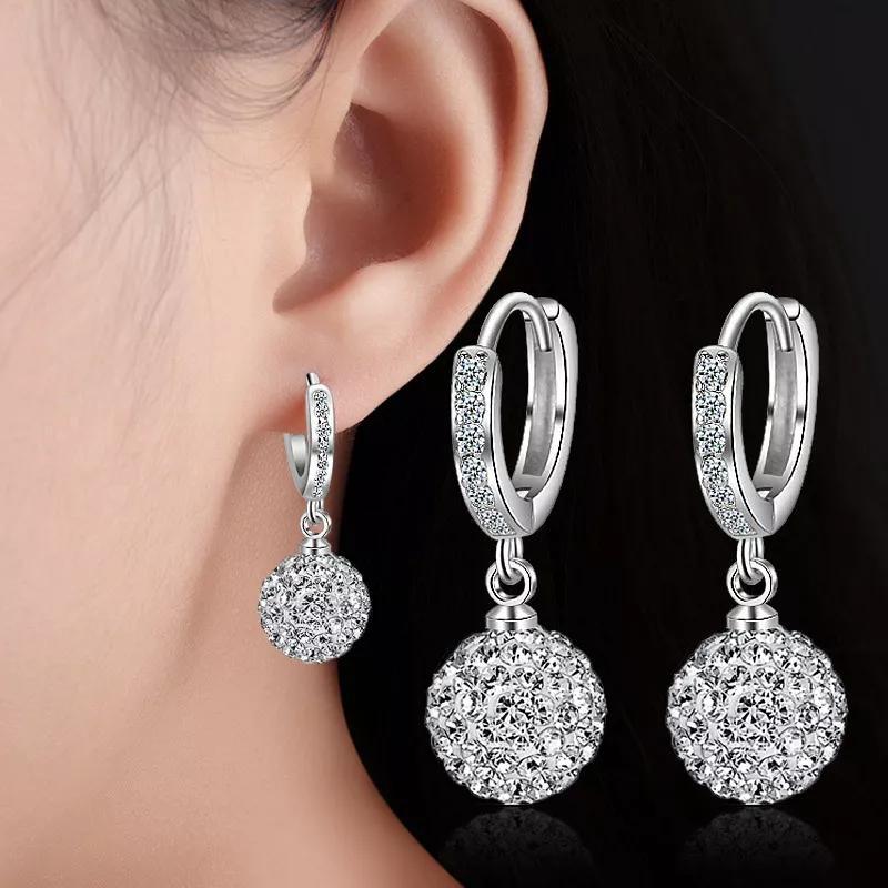 Zircon Diamond Ball Earrings