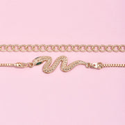Snake-shaped Chain Bracelet Set 2-piece Set