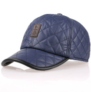 Shiny leather baseball cap