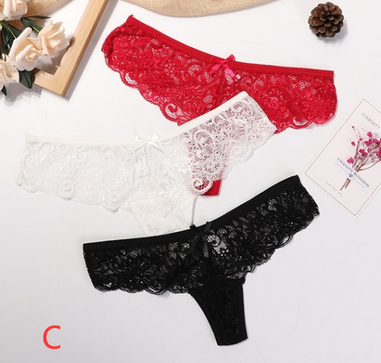 embroidery Lace Thong