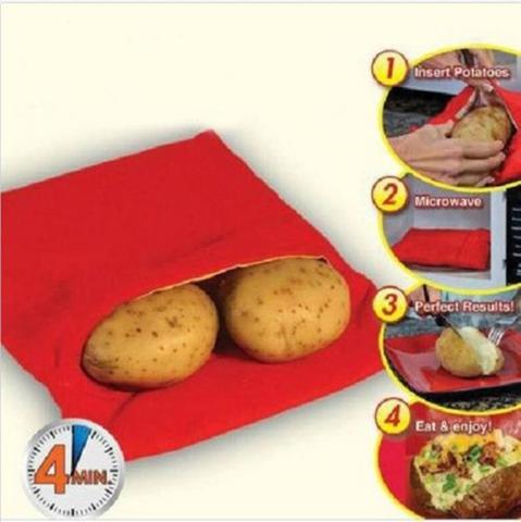 Red Washable Potato Microwave bag
