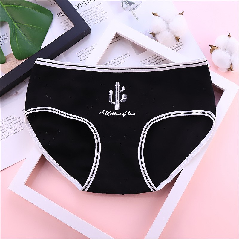 cotton stripes cactus print under wear