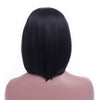 Mid-point black bob wig