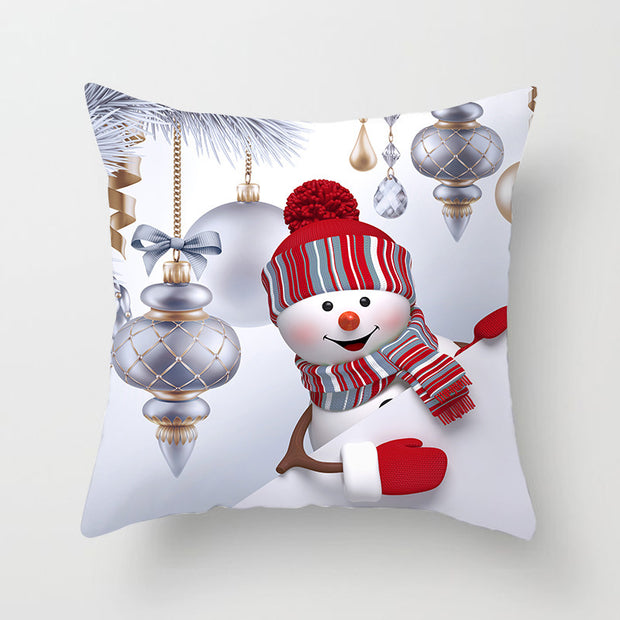 Snowman Series Peach Soul Pillow Cover