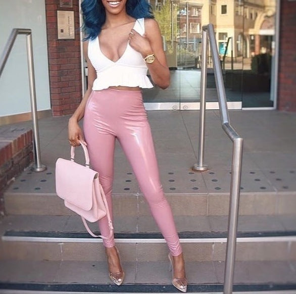 Mirror High Gloss Leather Pants