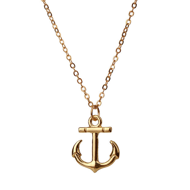 Anchor-Shaped Cross Alloy  Necklace