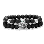 zircon wolf head bracelet