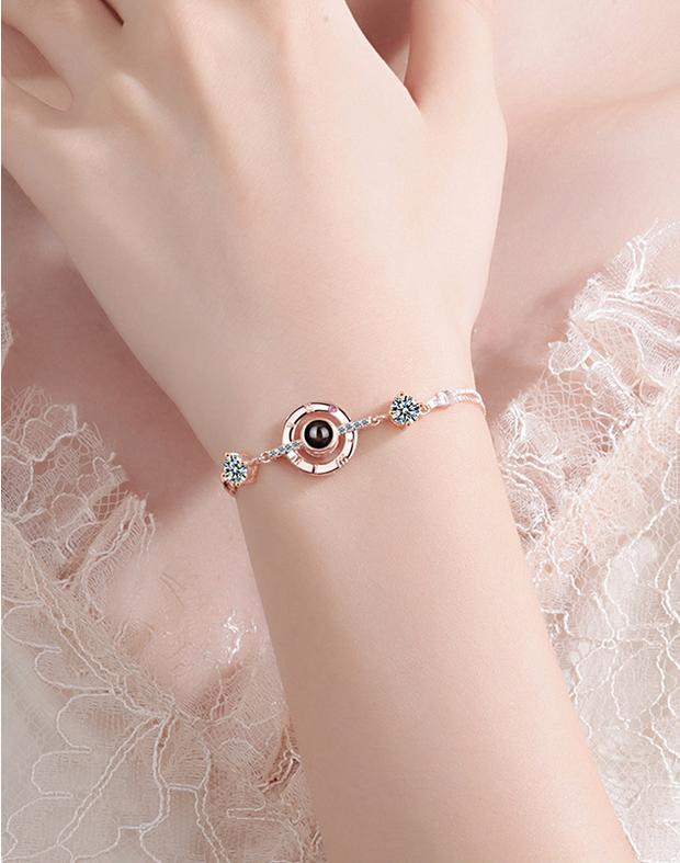 crystal net bracelet