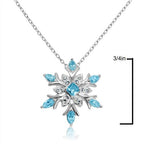 Zircon Christmas Snowflake Necklace